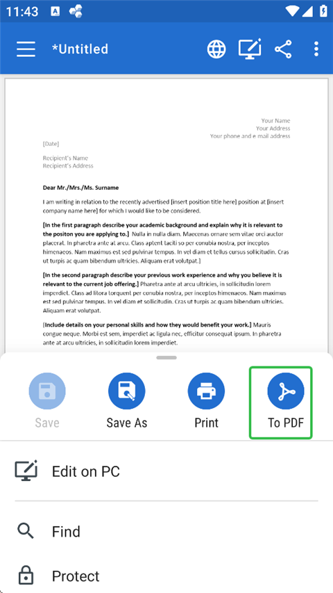 OfficeSuite手机版(图4)