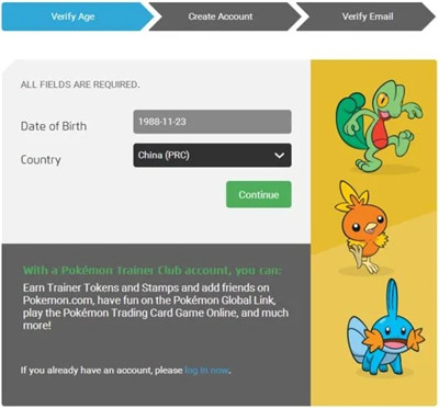 口袋妖怪GO账号注册教程2