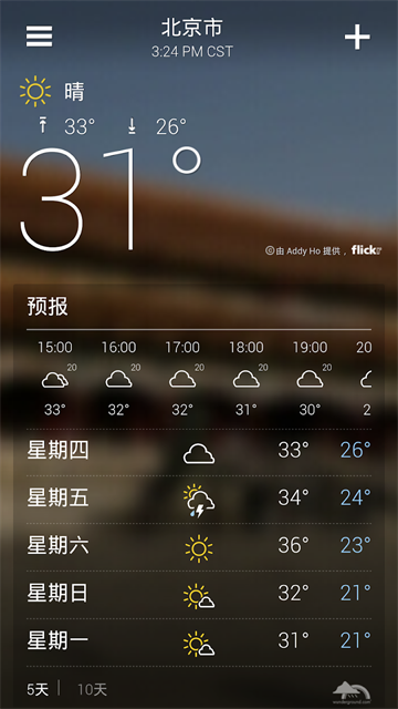 雅虎天气预报软件