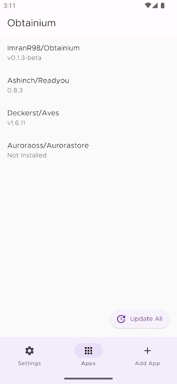 Obtainium(应用代码更新监测APP)