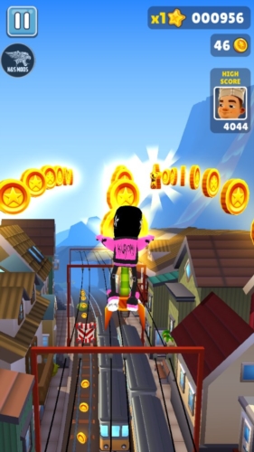 地铁跑酷明殇冰岛公益版本宣传图