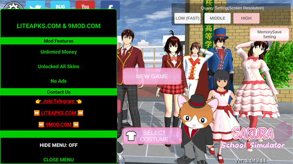 樱花校园模拟器内置MOD菜单中文版1