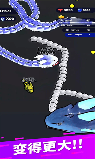 蛇冲突snake clash游戏