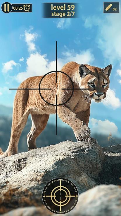 野外狙击手狩猎动物