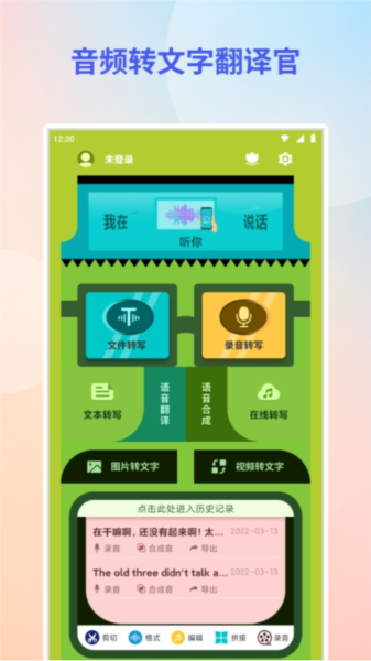 音频转文字翻译官